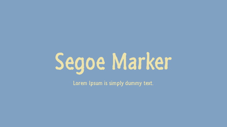 Segoe Marker Font