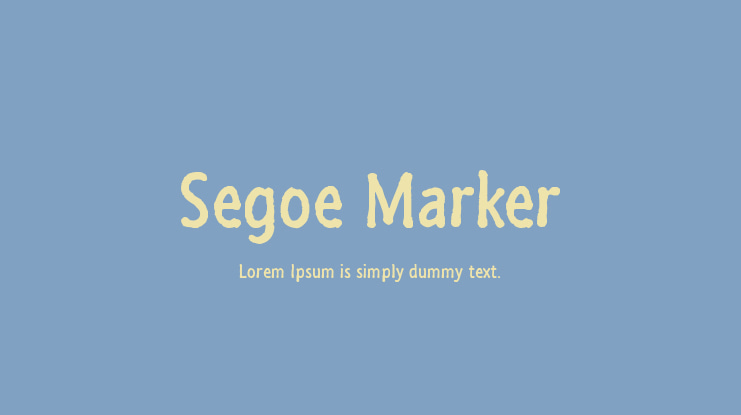 Segoe Marker Font