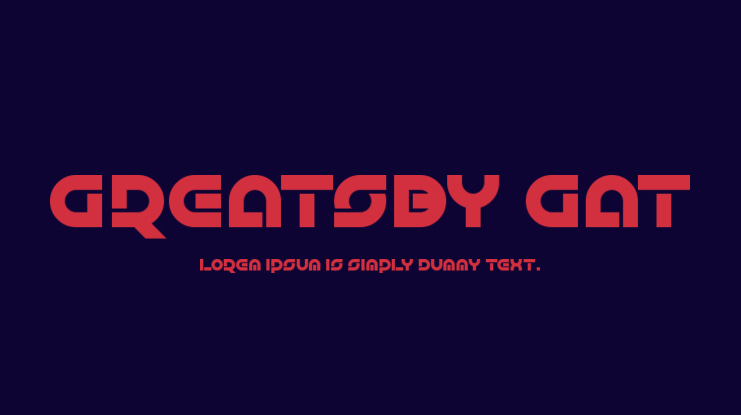 Greatsby Gat Font