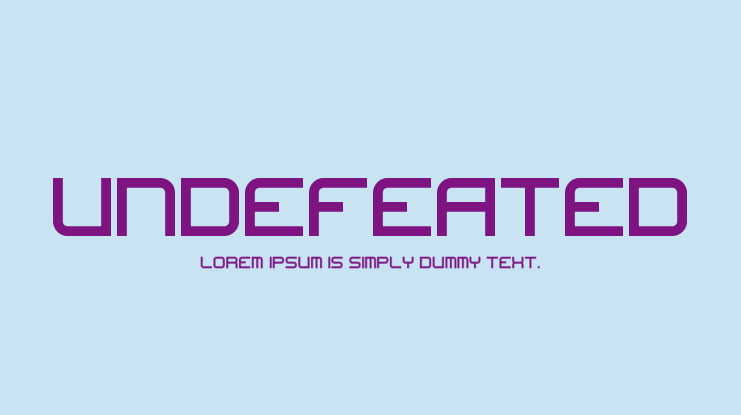 undefeated Font