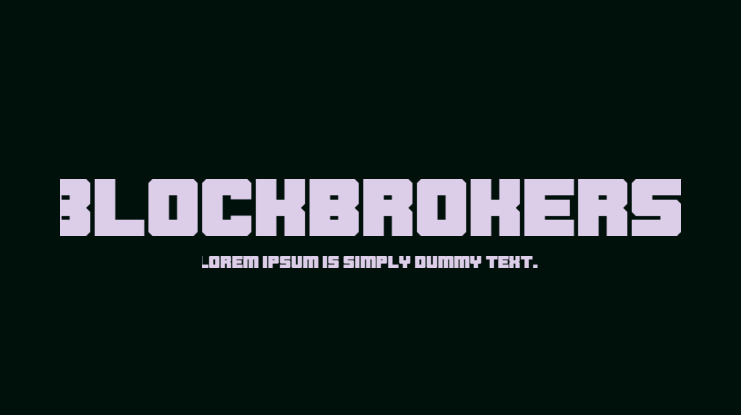 Blockbrokers Font