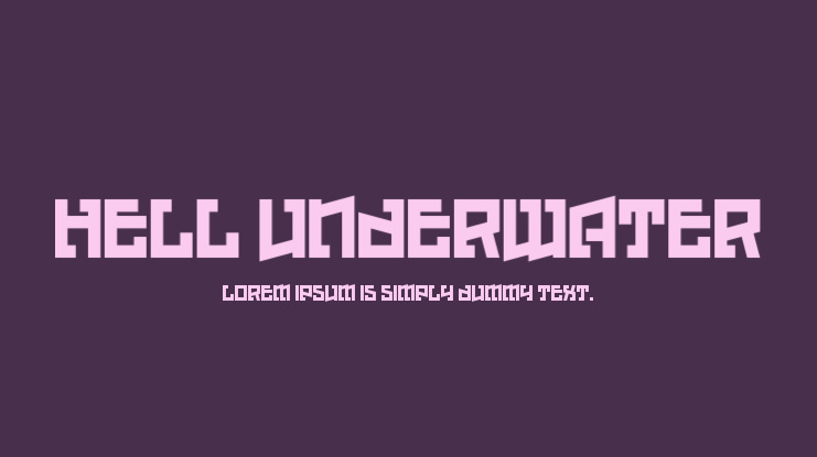 Hell Underwater Font