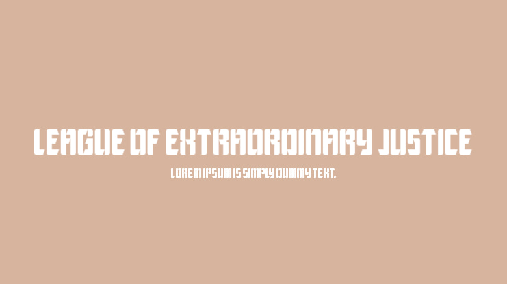 League of Extraordinary Justice Font