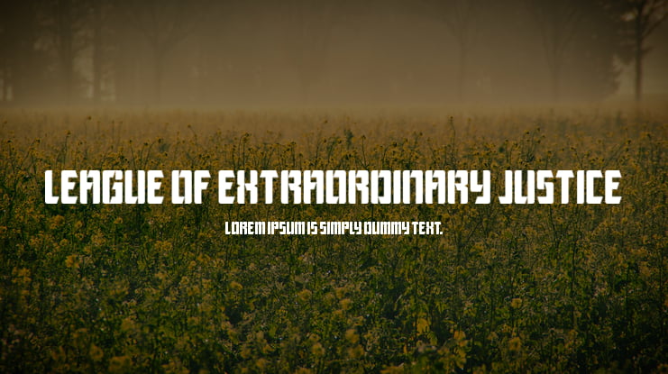 League of Extraordinary Justice Font