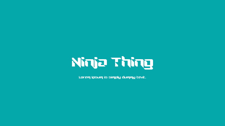 Ninja Thing Font