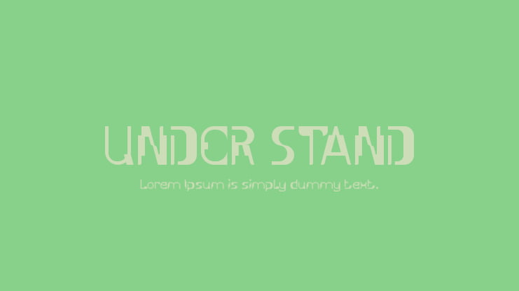 UNDER STAND Font Family