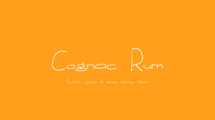 Cognac Rum Font