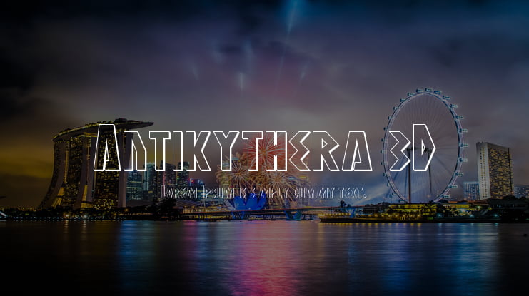 Antikythera 3D Font Family