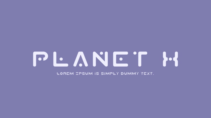 Planet X Font Family