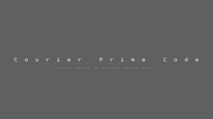 Courier Prime Code Font Family
