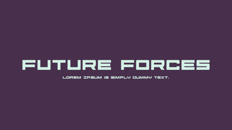 Future Forces Font Family