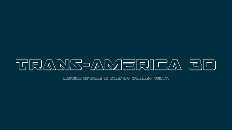 Trans-America 3D Font Family
