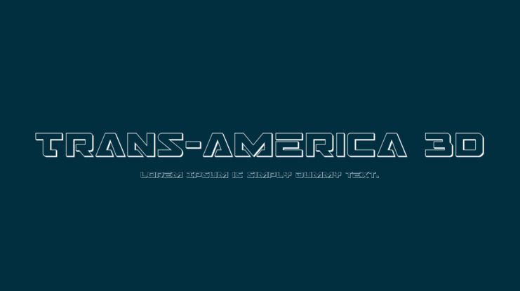 Trans-America 3D Font Family