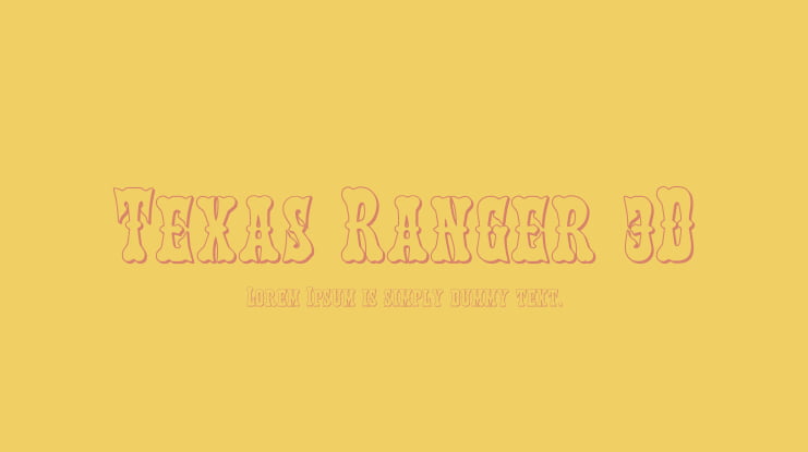 Texas Ranger 3D Font Family