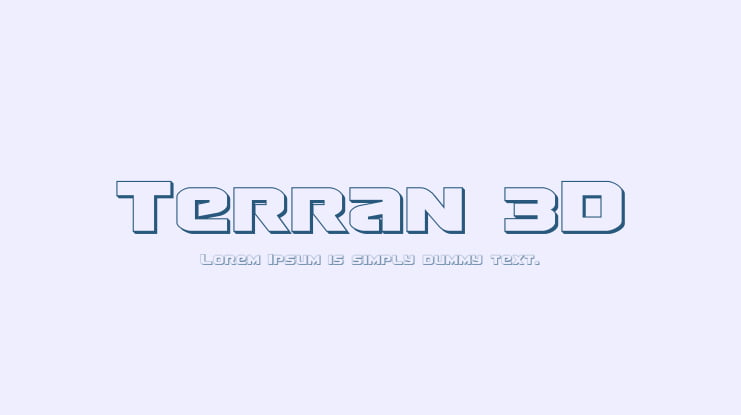 Terran 3D Font Family