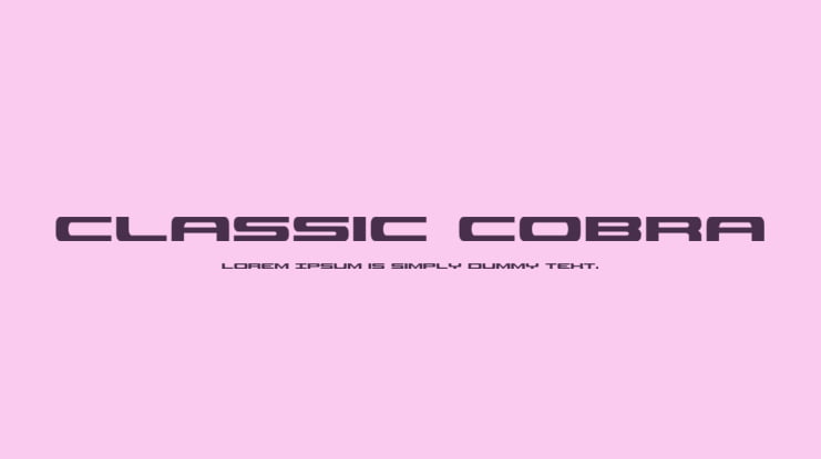Classic Cobra Font Family