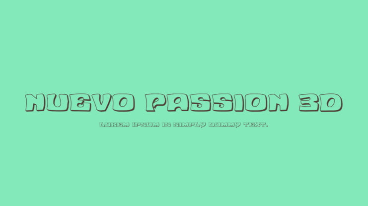 Nuevo Passion 3D Font Family