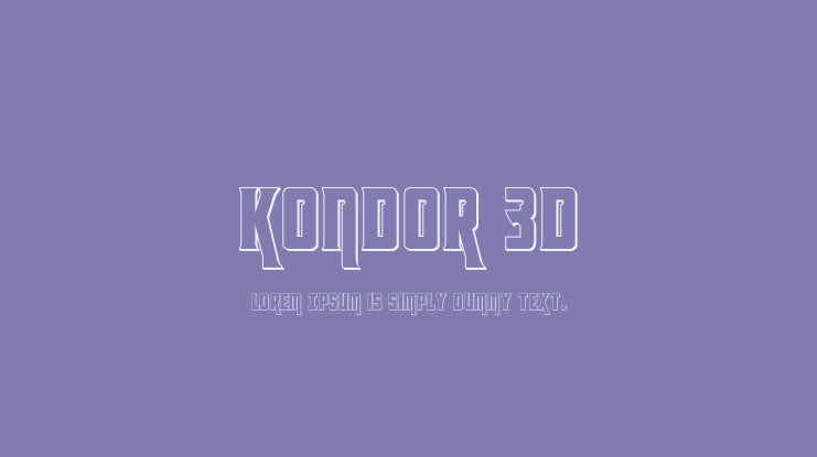 Kondor 3D Font Family