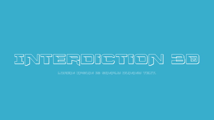 Interdiction 3D Font Family
