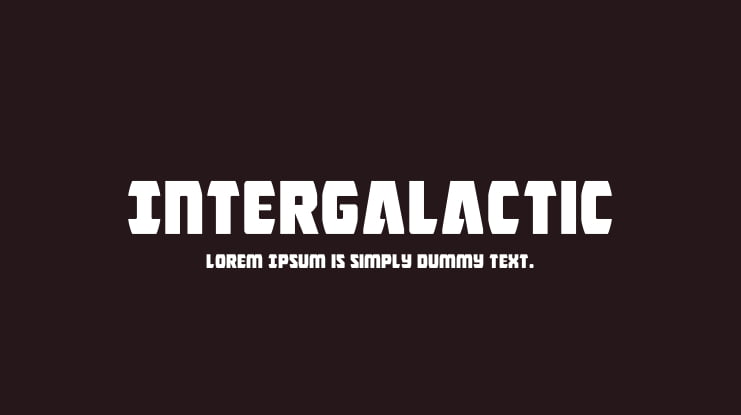 Intergalactic Font Family