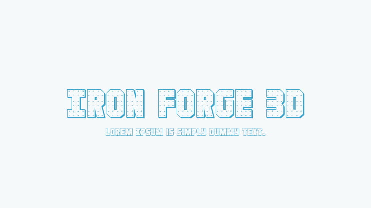 Iron Forge 3D Font Family