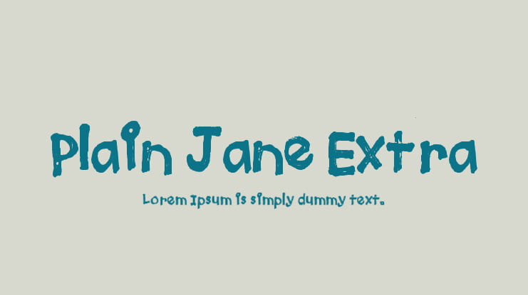 Plain Jane Extra Font Family
