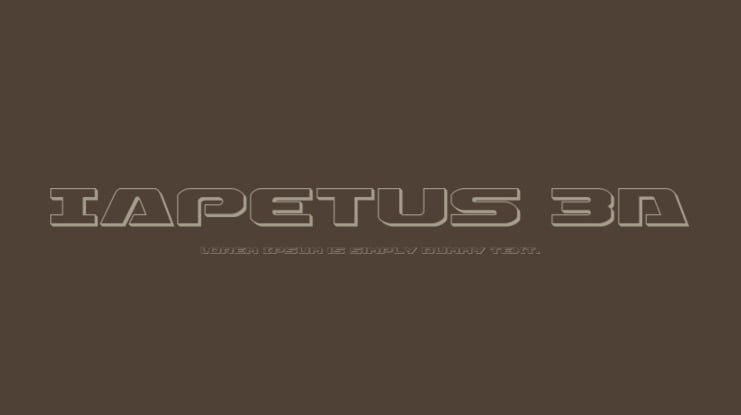 Iapetus 3D Font Family