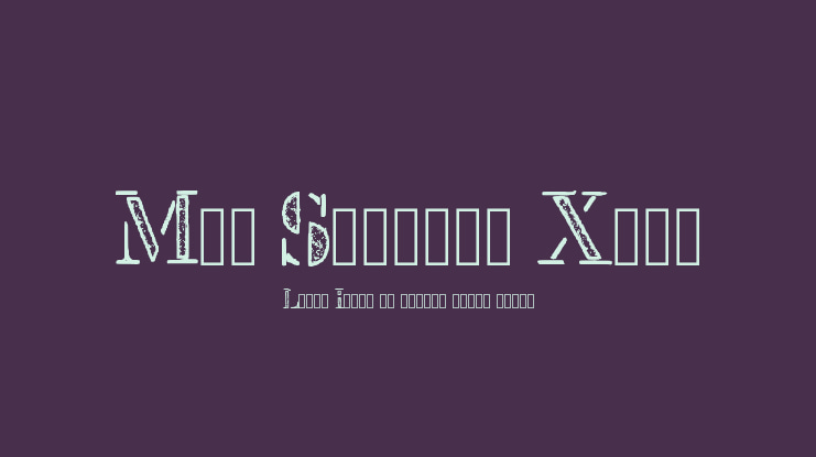 Mck Stencil Xray Font Family