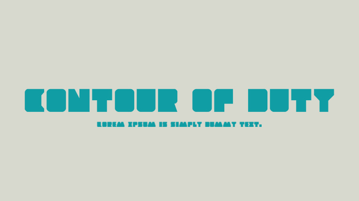 Contour of Duty Font Family