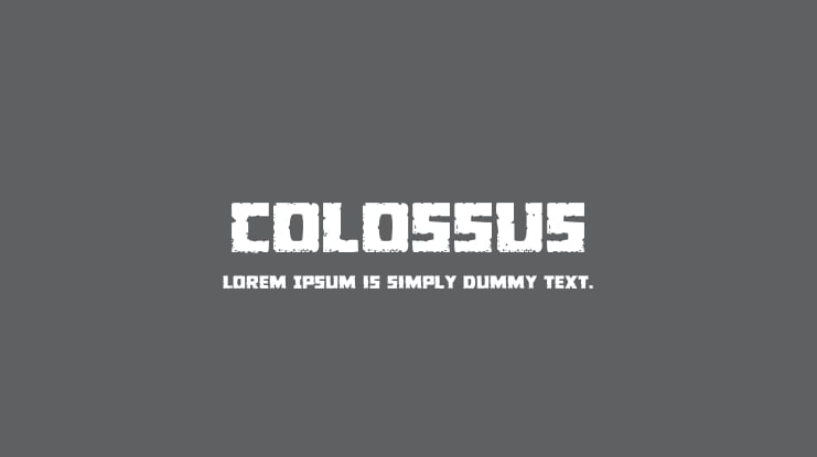 Colossus Font Family