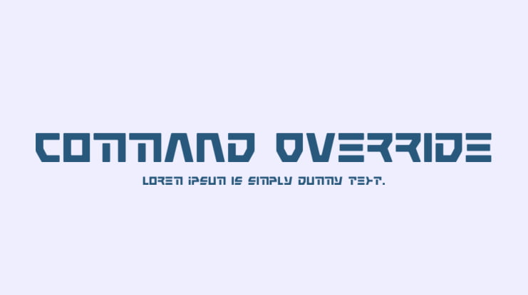 Command Override Font Family