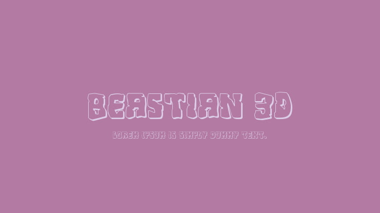 Beastian 3D Font Family