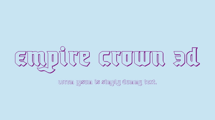 Empire Crown 3D Font Family