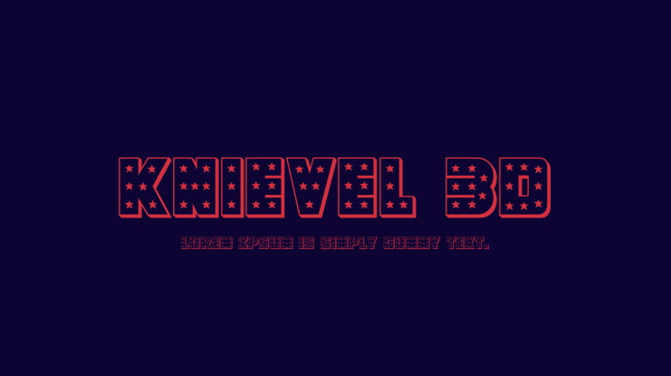 Knievel 3D Font Family