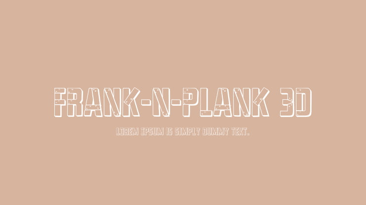 Frank-n-Plank 3D Font Family