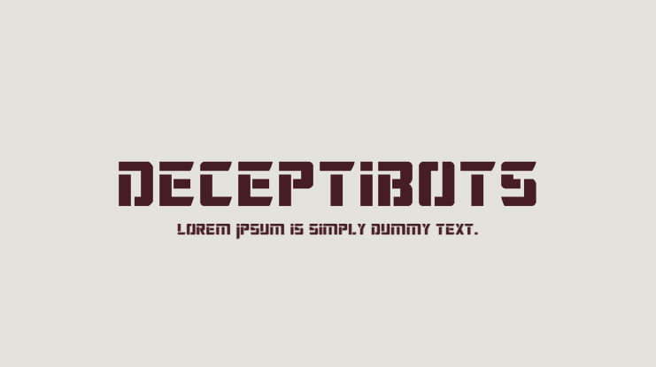 Deceptibots Font Family