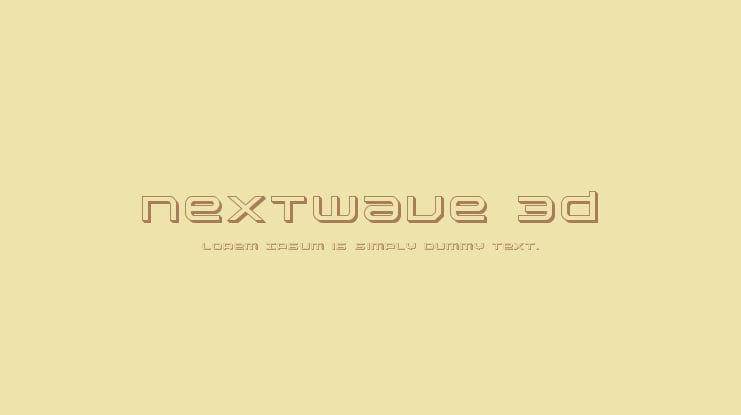Nextwave 3D Font Family