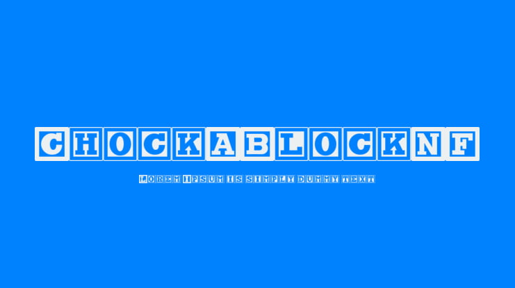 ChockABlockNF Font