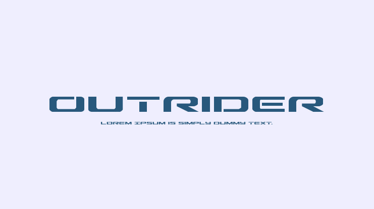 Outrider Font Family