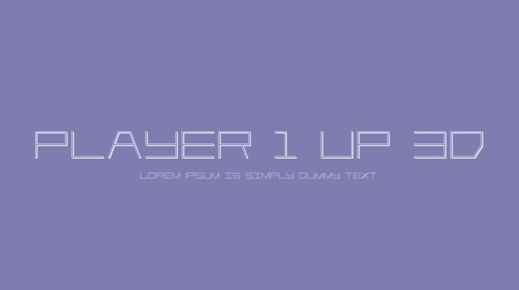 Player 1 Up 3D Font Family