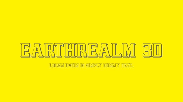 Earthrealm 3D Font Family