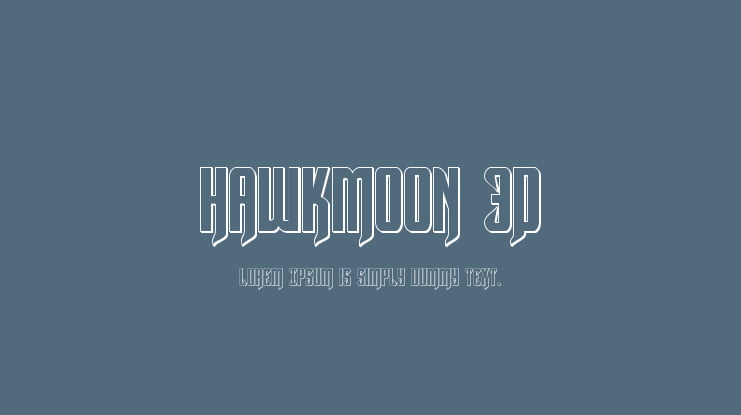 Hawkmoon 3D Font Family