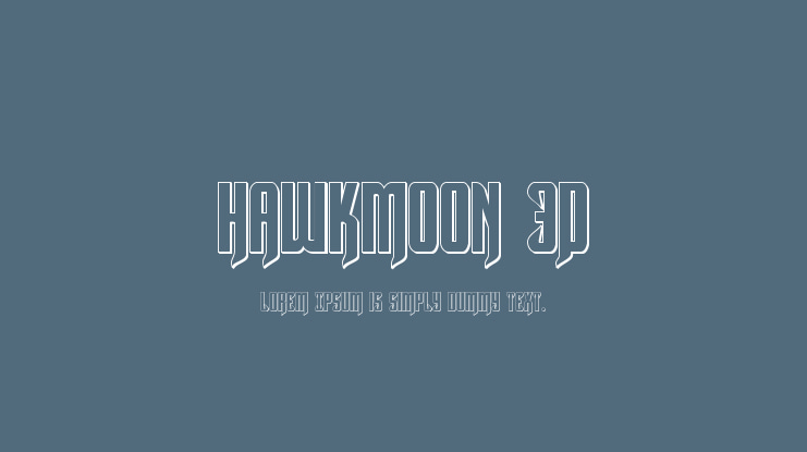 Hawkmoon 3D Font Family