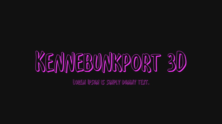 Kennebunkport 3D Font Family