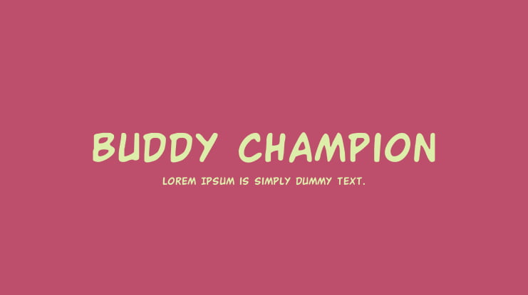 Buddy Champion Font Family