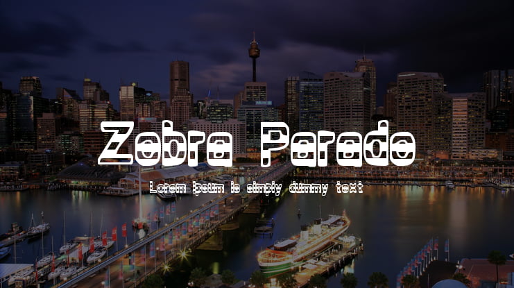 Zebra Parade Font