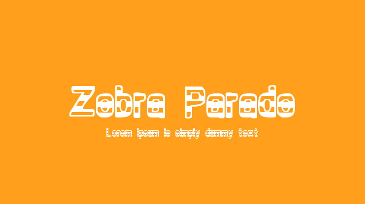Zebra Parade Font