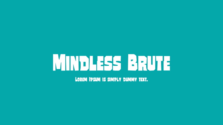 Mindless Brute Font Family