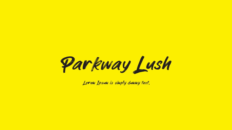 Parkway Lush Font