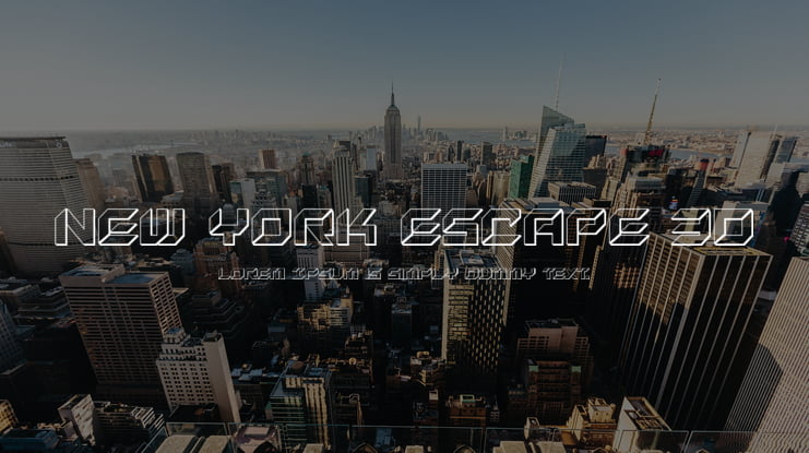 New York Escape 3D Font Family